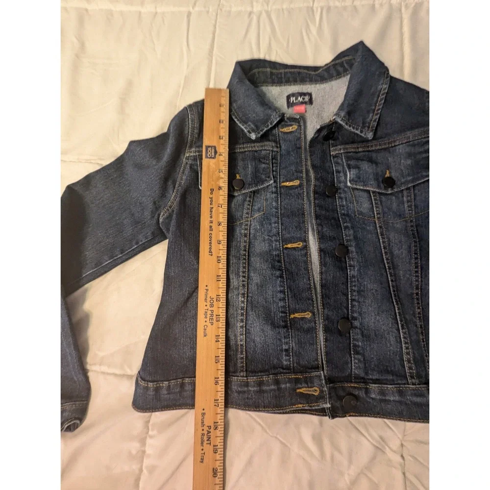 The Childrens Place Denim Youth Girl's Blue‎ Cotton Blend Jeans Jacket Sz XXL 16